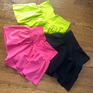 3 Pairs of Offline By Aerie Real Me Crossover Flowy Shorts